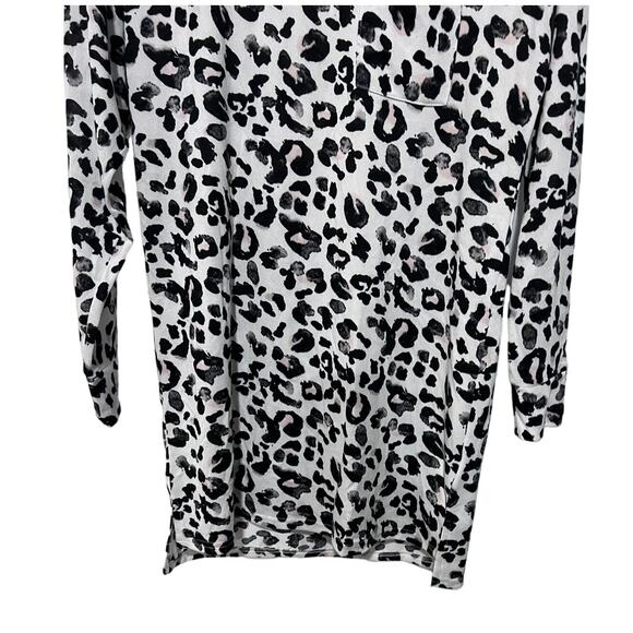 JENNI WOMENS SIZE XS LONG SLEEVE SLEEP SHIRT WATERCOLOR ANIMAL PRINT NEW! - Picture 5 of 11